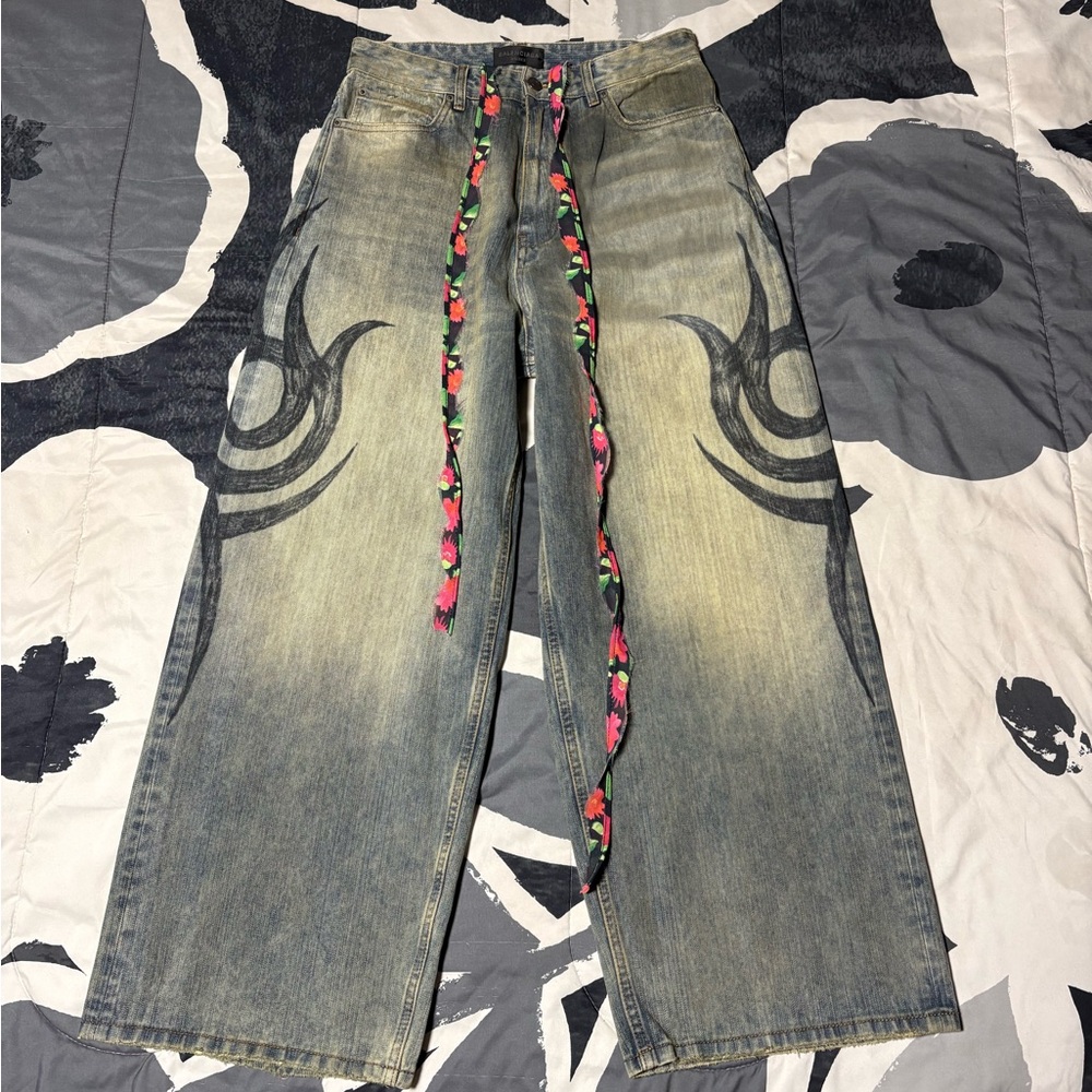 Balenciaga Tribal Y2K Jeans